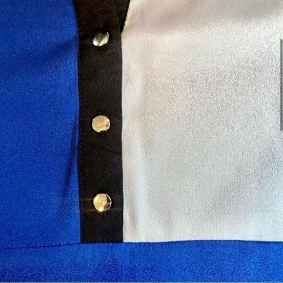 Ivanka Trump Colorblocked A-Line Sleeveless Top with Hi/Low Hem Women’s M - Picture 3 of 6